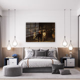 glasschilderij nachtwacht slaapkamer 1
