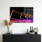 glasschilderij neon light landscape muur
