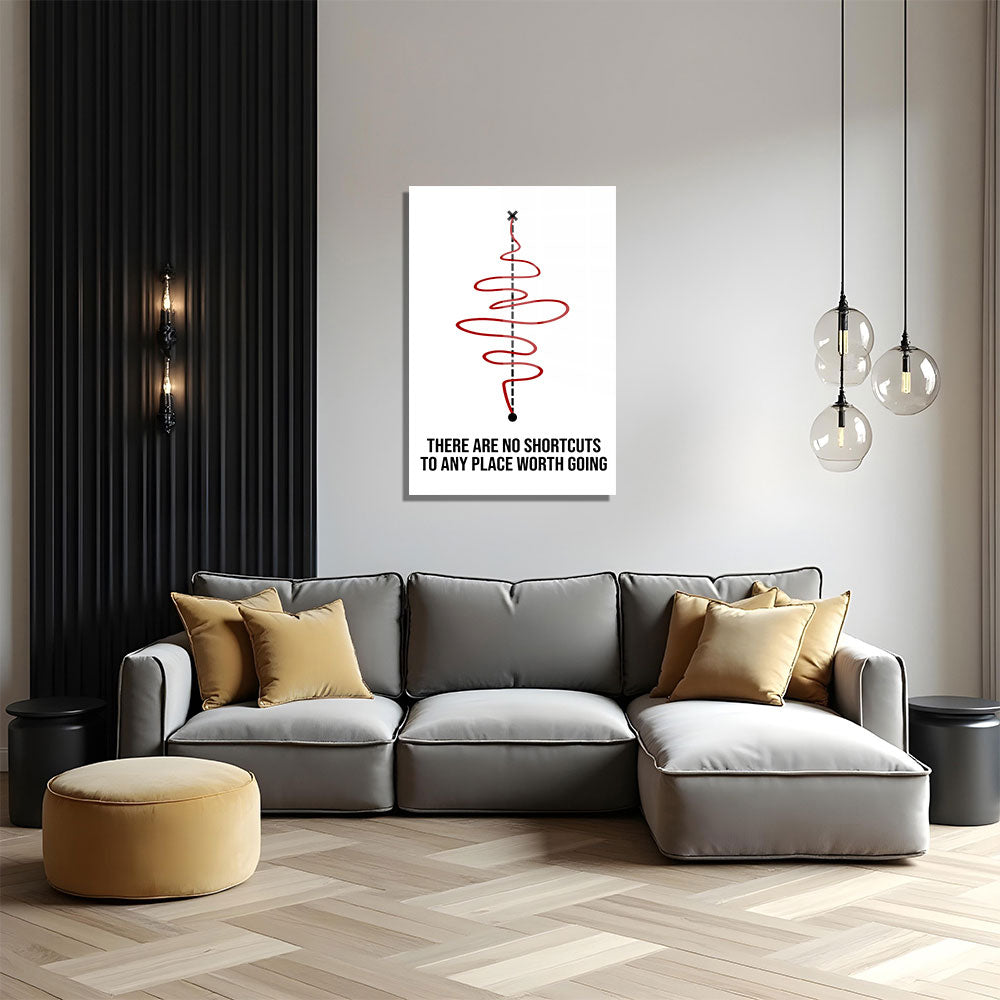 glasschilderij no shortcuts woonkamer 4