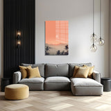 glasschilderij palmtree sunset woonkamer 4