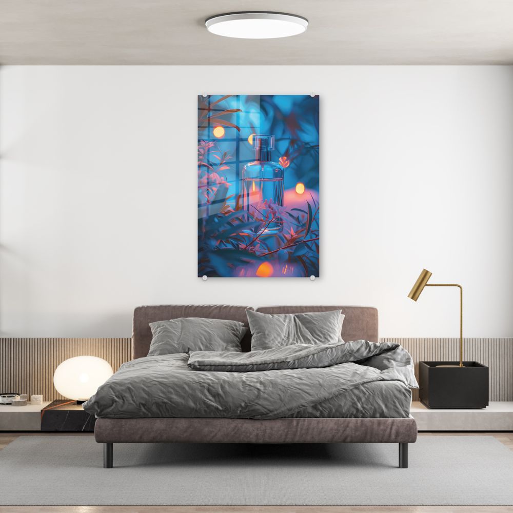 glasschilderij-parfum-bij-kaarslicht-slaapkamer