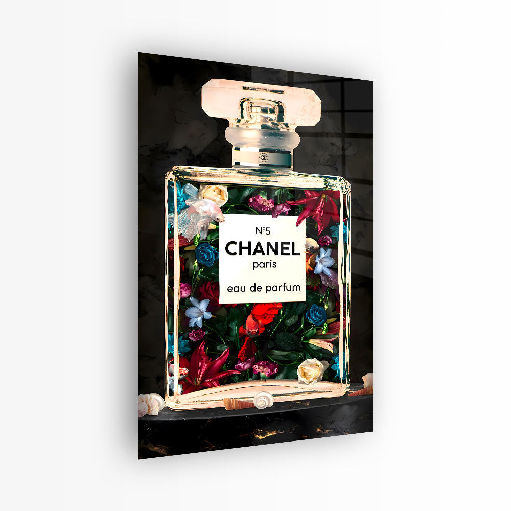 glasschilderij parfum bottle voorkant