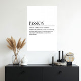 glasschilderij passion wit zwart muur
