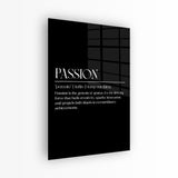 glasschilderij passion zwart wit voorkant