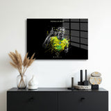 glasschilderij ronaldinho stripes muur