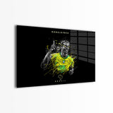 glasschilderij ronaldinho stripes voorkant