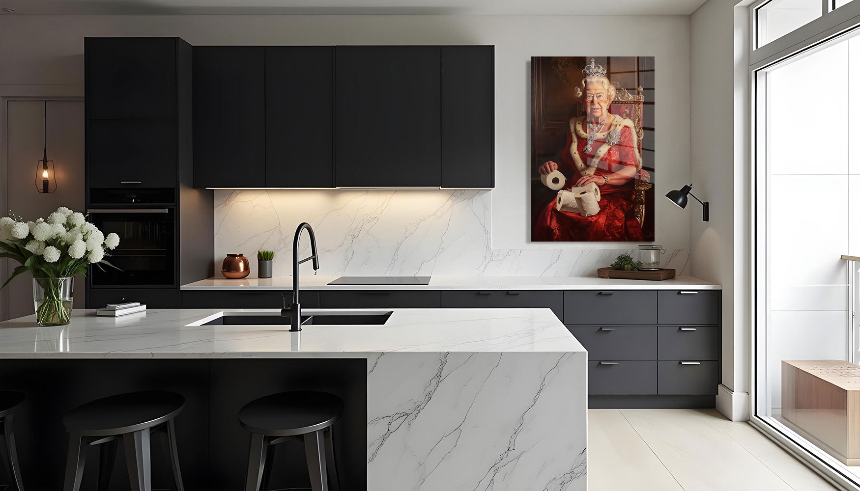 glasschilderij royal rolls Keuken