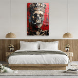 glasschilderij skull king slaapkamer 3