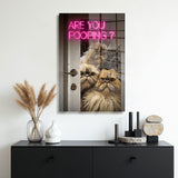 glasschilderij smelly cat muur