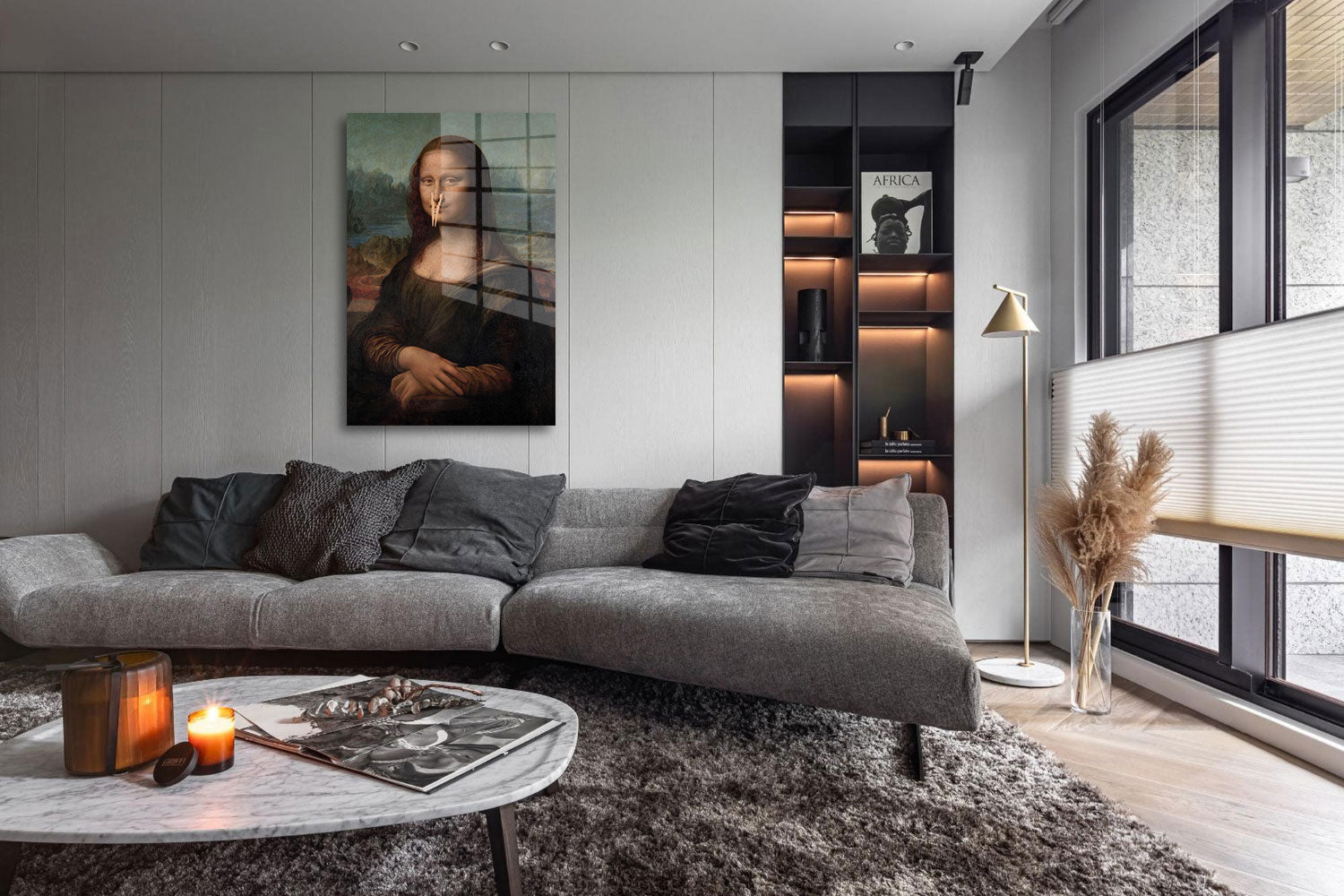 glasschilderij smelly lisa 5