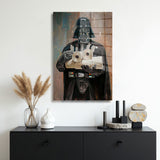 glasschilderij space rolls muur