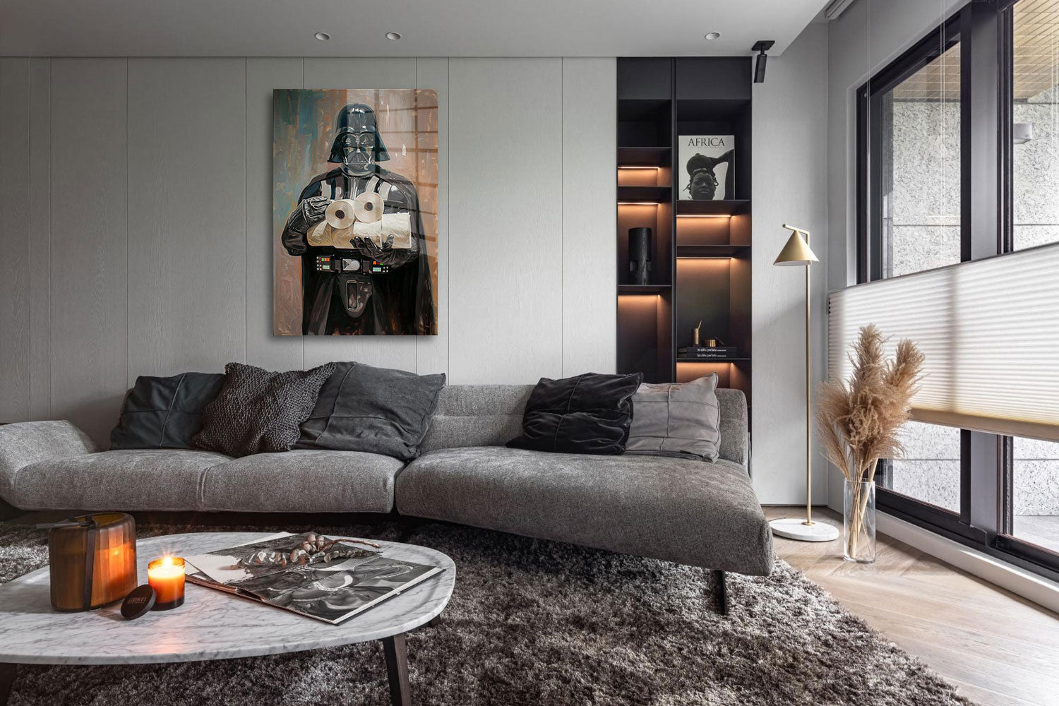 glasschilderij space rolls woonkamer 5