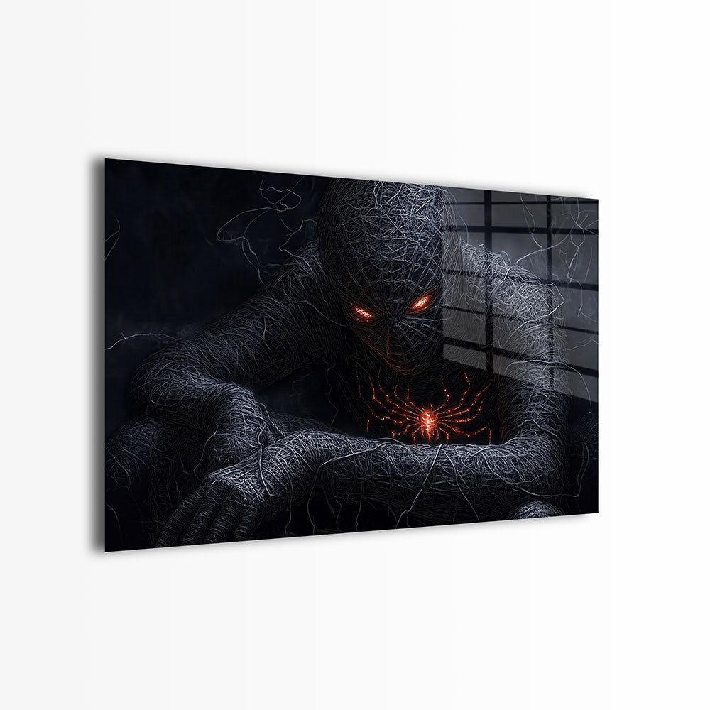 glasschilderij spidermummy voorkant