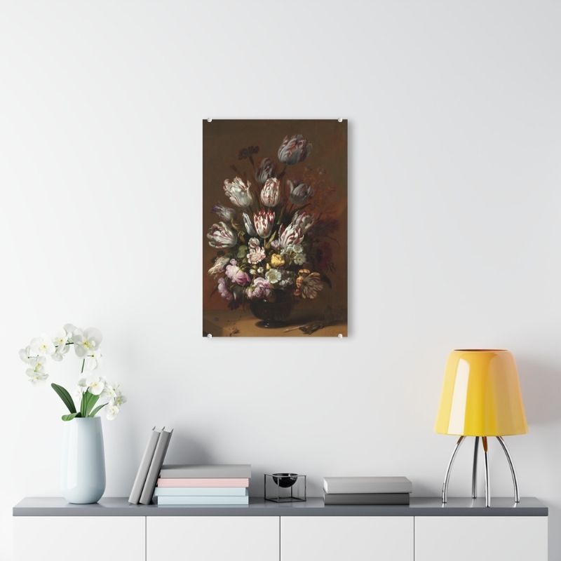 glasschilderij-stilleven-met-bloemen-huiskamer