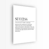 glasschilderij succes wit zwart voorkant