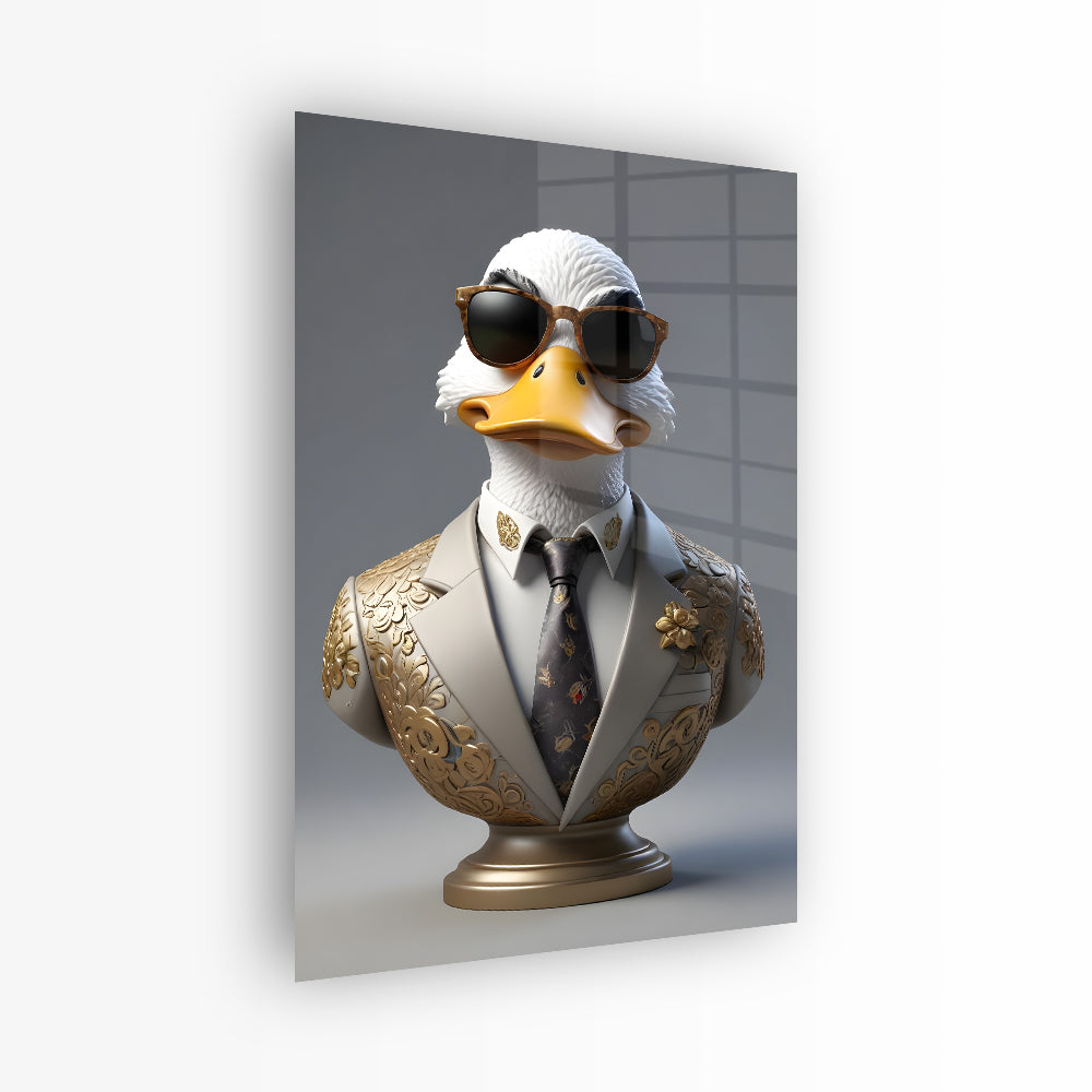 glasschilderij-suited-duck-bust-voorkant