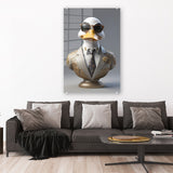 glasschilderij-suited-duck-bust-woonkamer