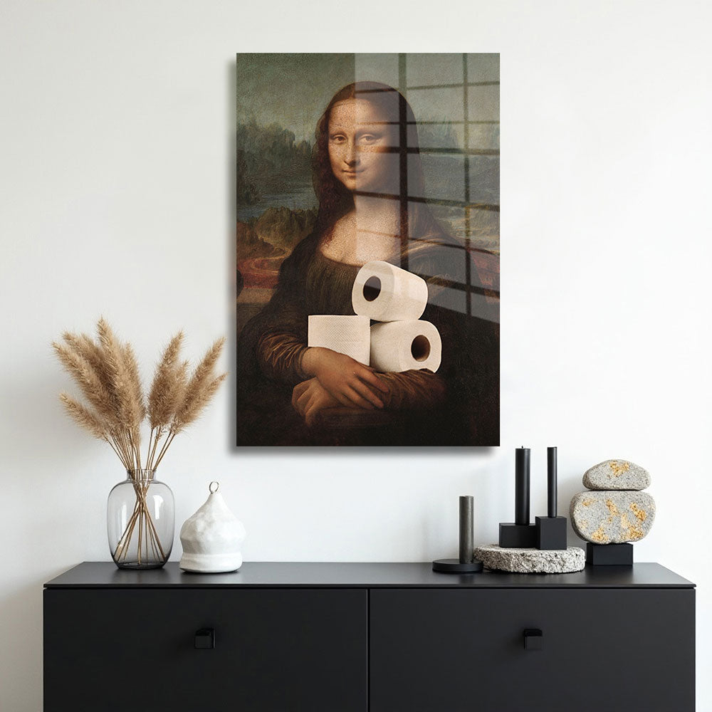 glasschilderij toilet lisa muur