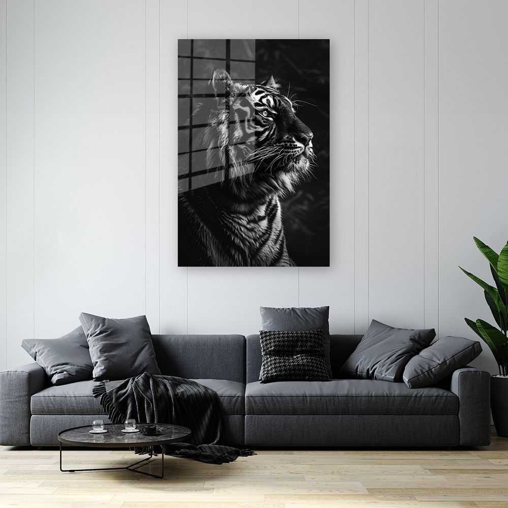 glasschilderij trotse tijger wanddecoratie 5