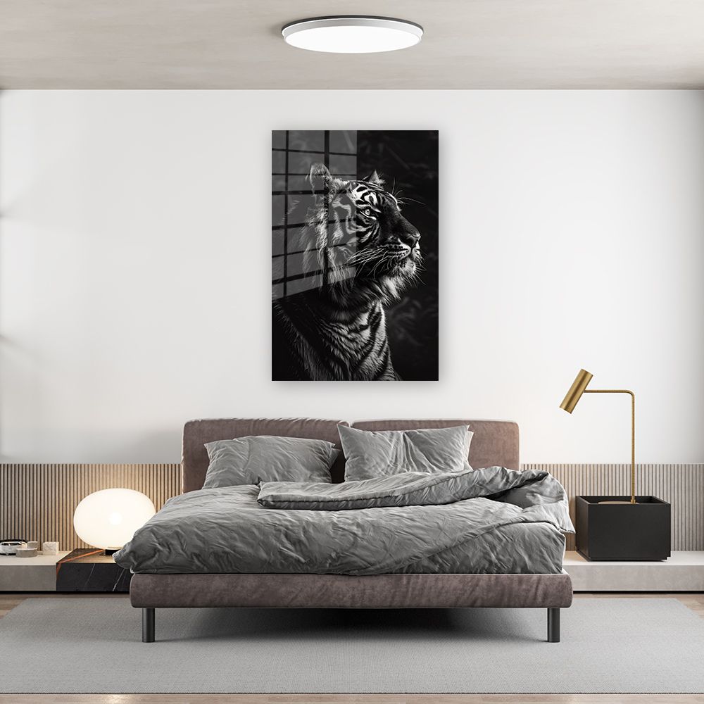 glasschilderij trotse tijger wanddecoratie 6