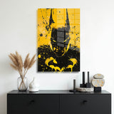 glasschilderij yellow knight muur
