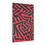 glasschilderij-zwart-rood-patroon