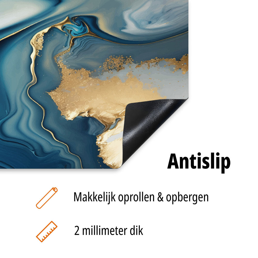 inductiebechermer abstract marmer blauw met antislip usp informatie