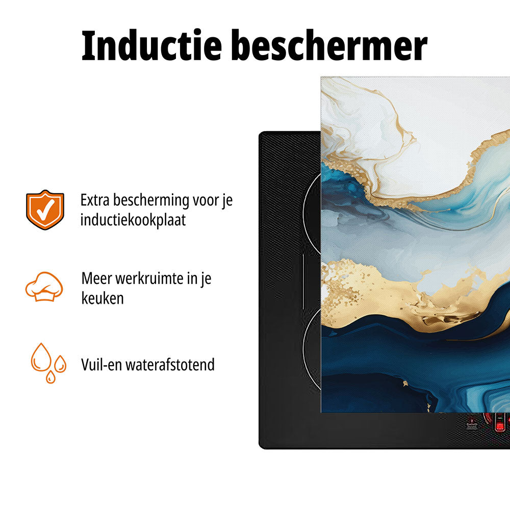 inductiebechermer abstract marmer blauw inductiebeschermer usp