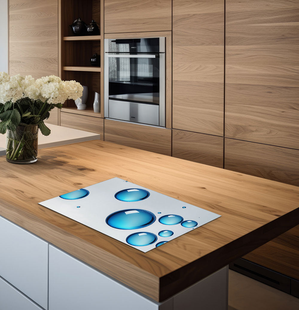 inductiebeschermer blue bubbles antislip keuken 2
