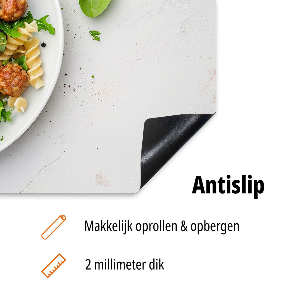 inductiebeschermer pasta lichte achtergrond antislip usp