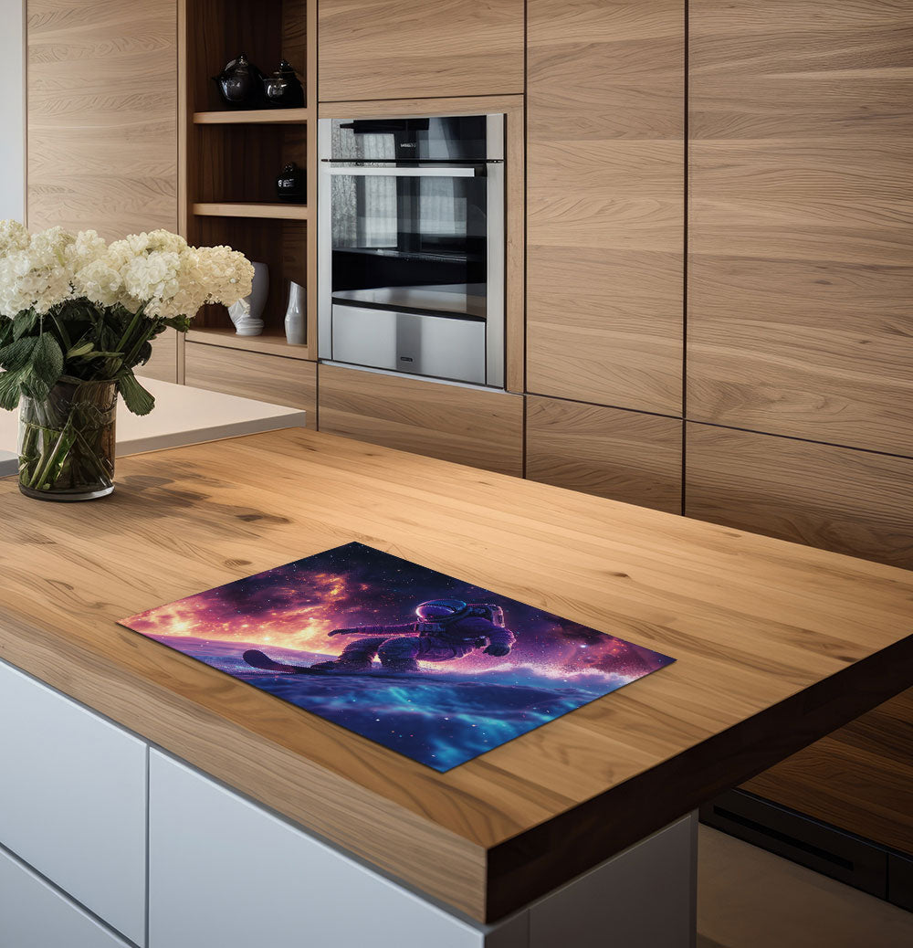 inductiebeschermer snowboarding astronaut keuken 2