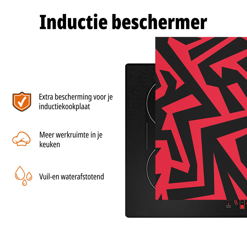 inductiebeschermer zwart rood patroon usp