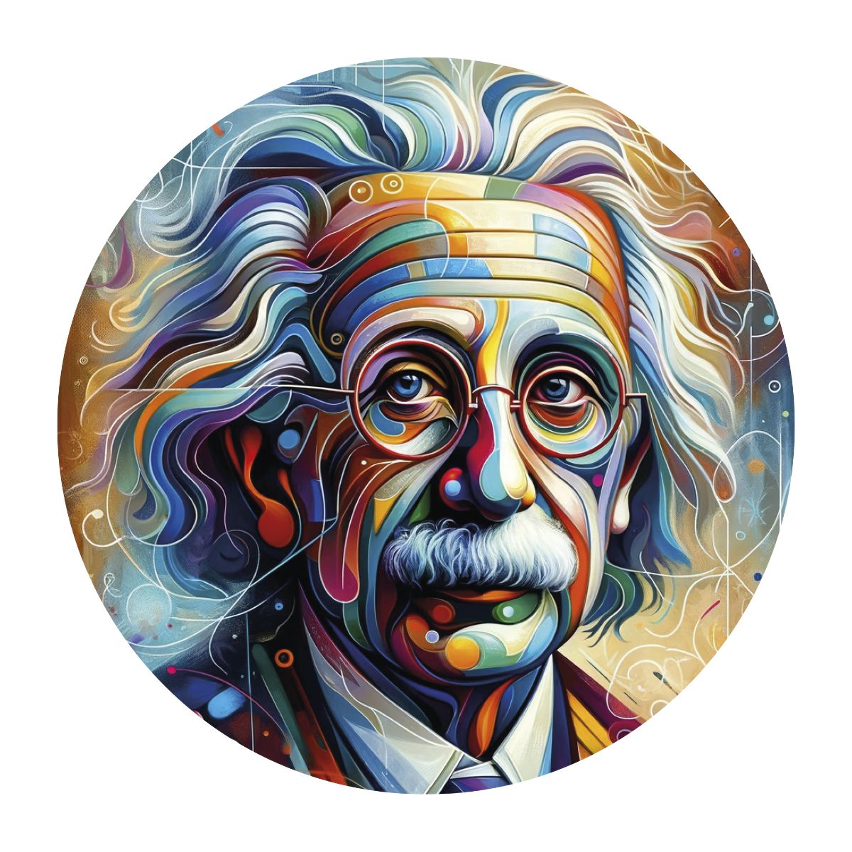 muurcirkel-abstact-albert-einstein