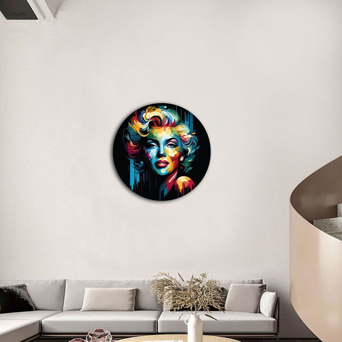 muurcirkel-abstract-marilyn-kamer