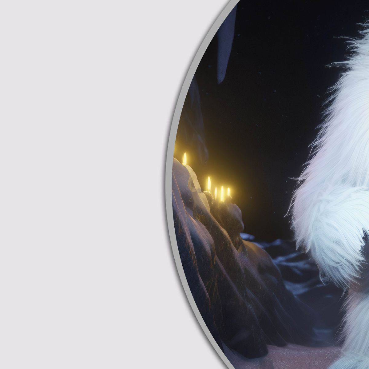 Muurcirkel Furry Yeti