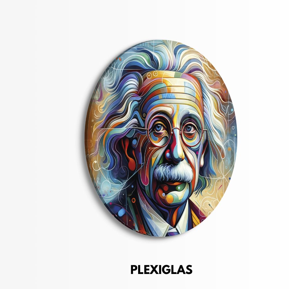 Muurcirkel Abstract Albert Einstein