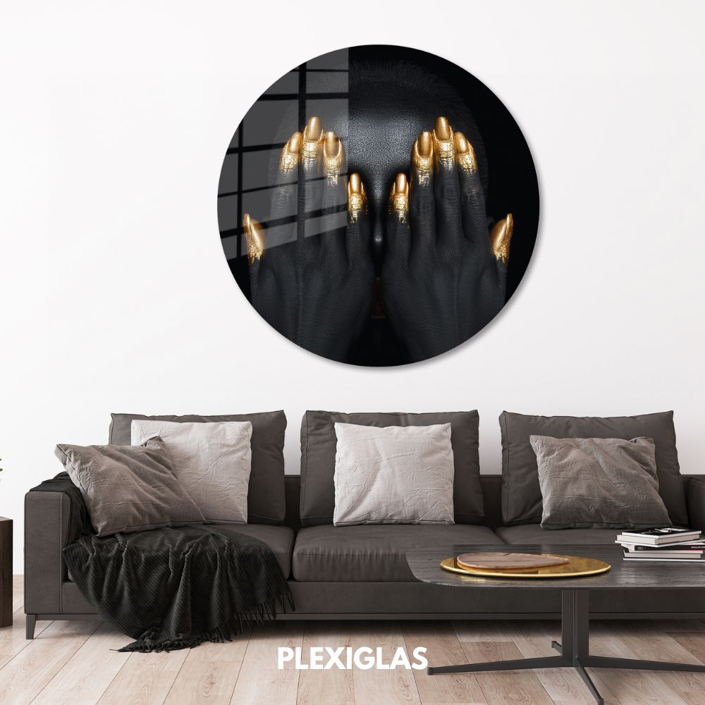plexiglas-muurcirkel-bodyart-zwart-goud-kamer