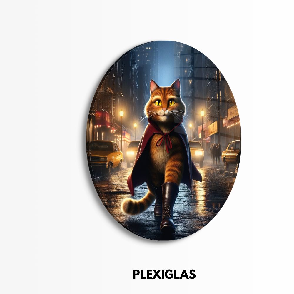 plexiglas-muurcirkel-gelaarsde-kat