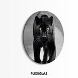 plexiglas-muurcirkel-zwart-panter-gele-ogen
