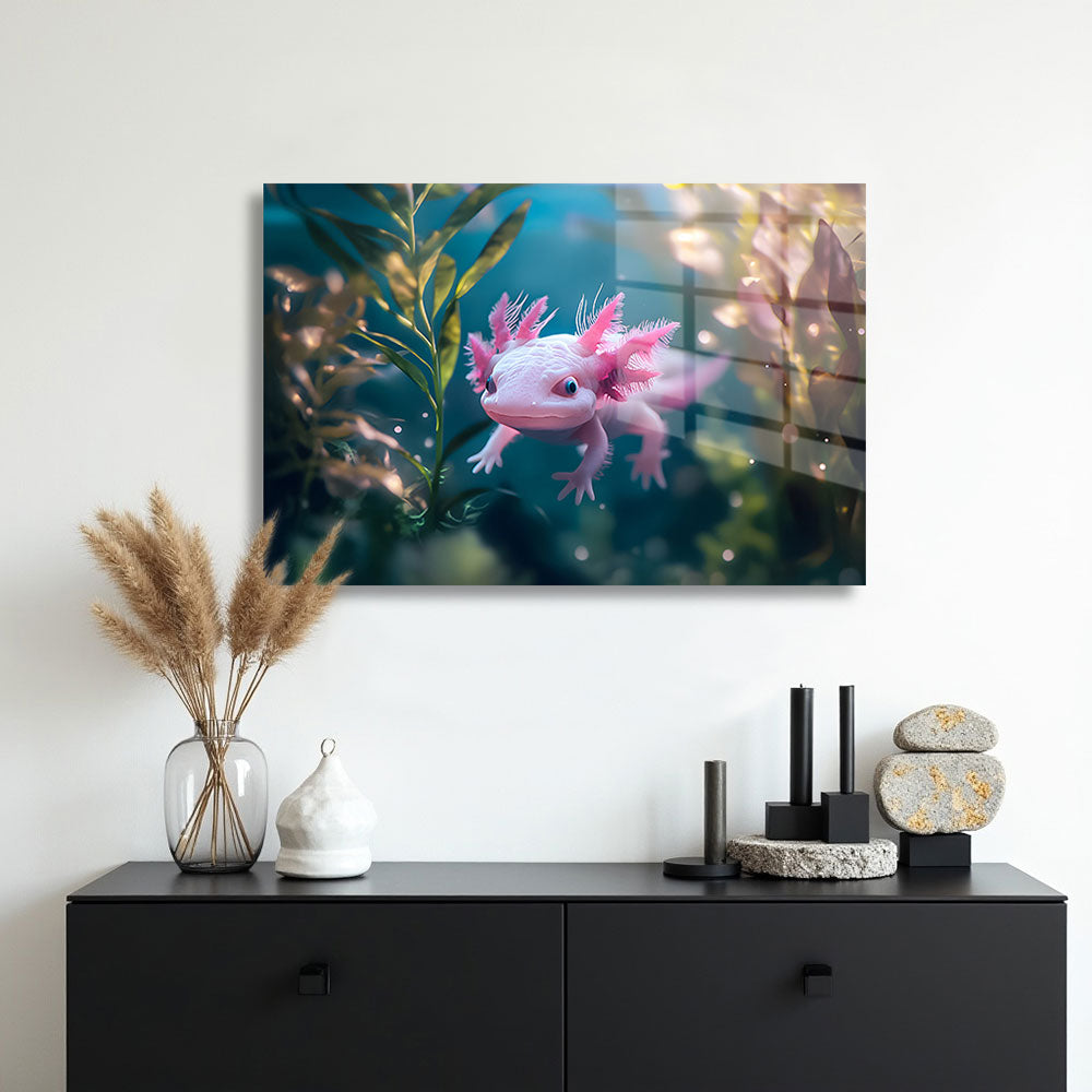 wanddecoratie axolotl muur